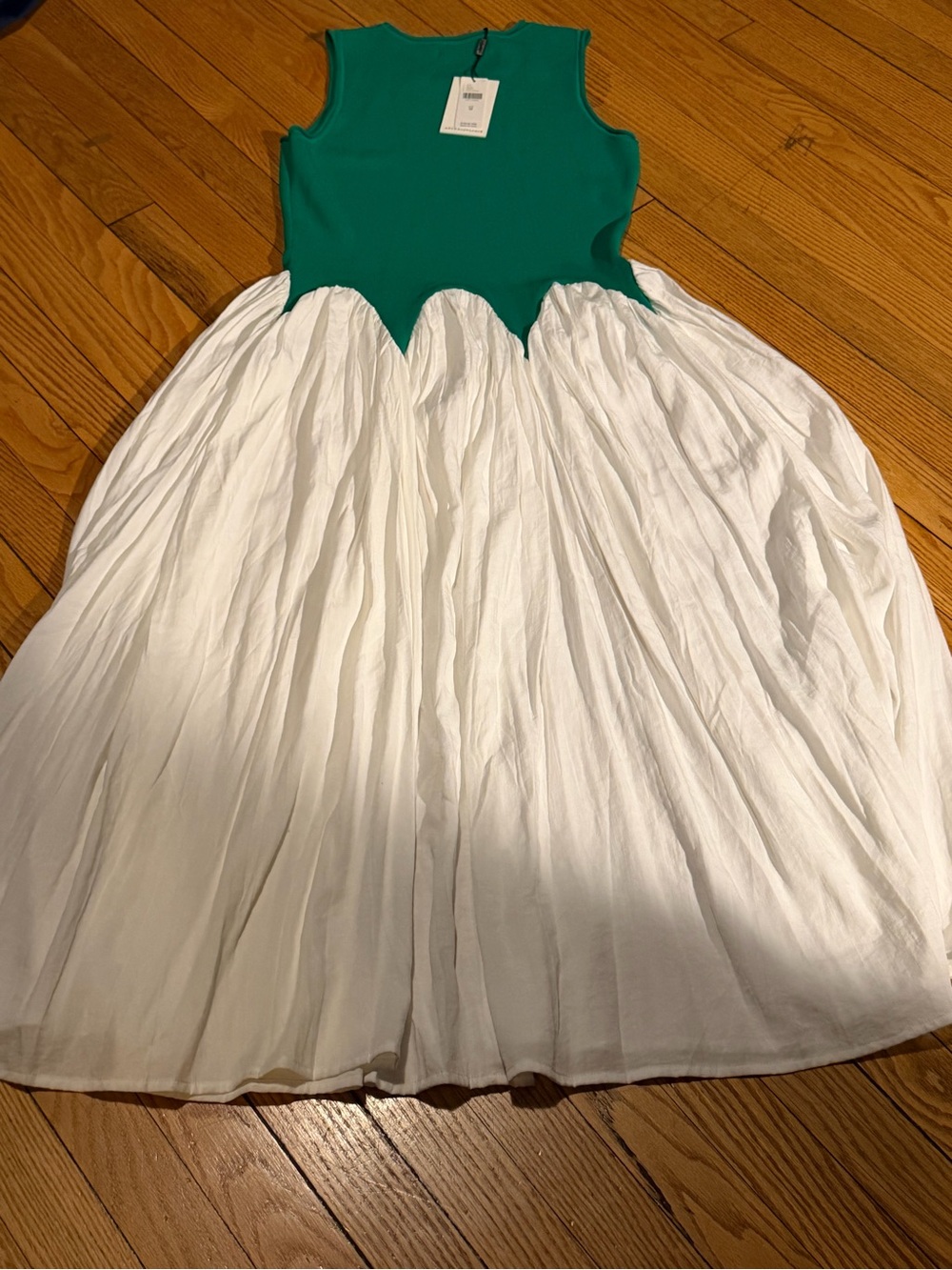 Anthropologie Emerald Green Ribbed Tank Dress - Picture 9 of 9